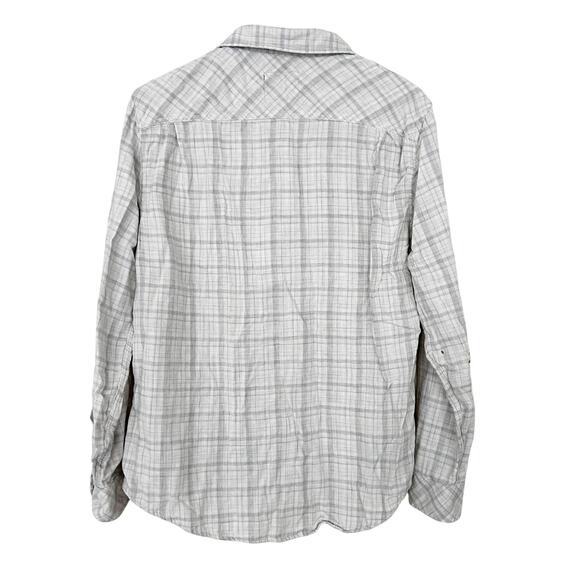 Rails Owens White Gray Plaid Long Sleeve Button Down Sz M - Picture 7 of 7